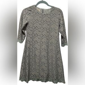 APRIL GIRL Flower Girl Dress, Lace Dress 3/4 Sleeve Dress